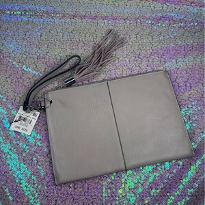 Leather Wristlet with Tassel